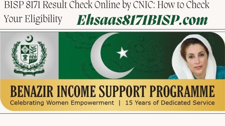 BISP 8171 Result Check Online by CNIC How to Check Your Eligibility