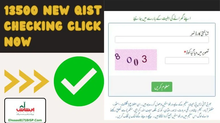 8171 Check Online CNIC Ehsaas Program 13500 Registration